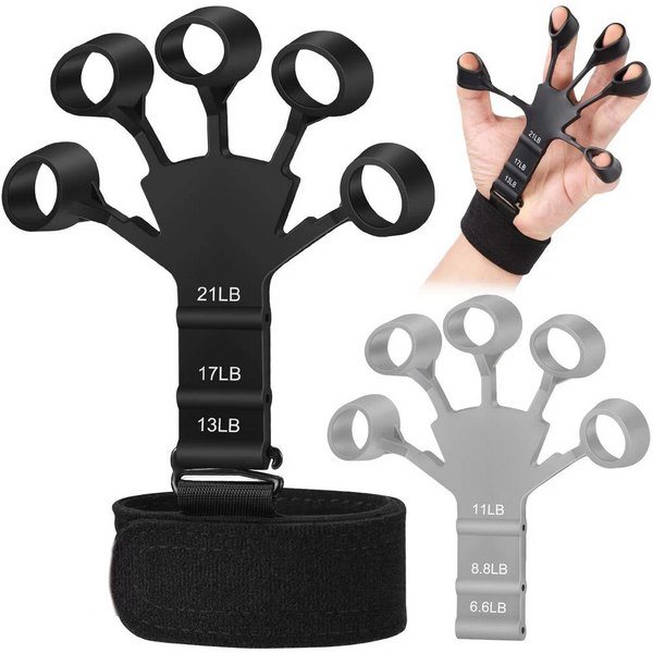Silicone Gripster Grip Strengthener Finger Stretcher Hand Grip Trainer Gym Fitness Training