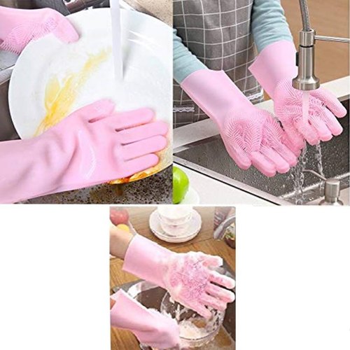 Silicone Washing Full Finger Gloves-For Home