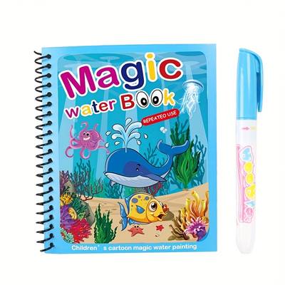 Magic Water Drawing Book Children Painting Drawing Toys Reusable Coloring Books
